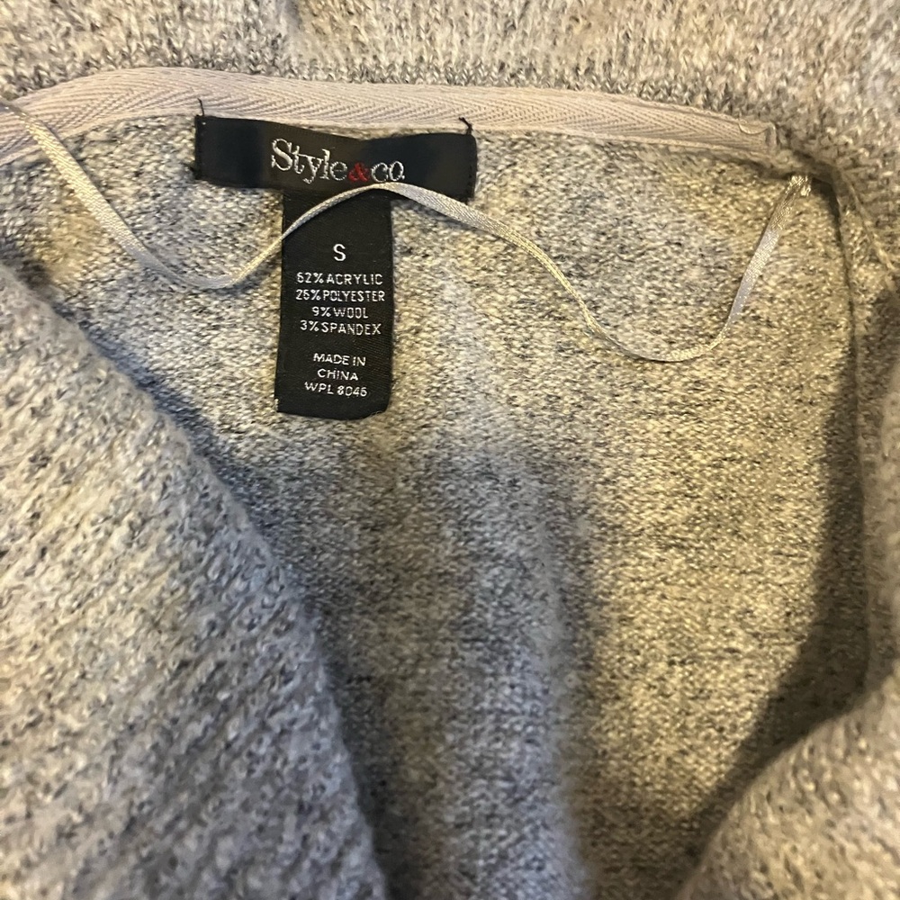 Style & Co. Gray Ruffle Cardigan - Picture 5 of 5